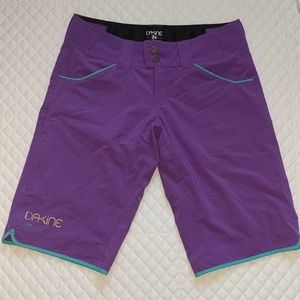 Downhill biking athletic shorts purple